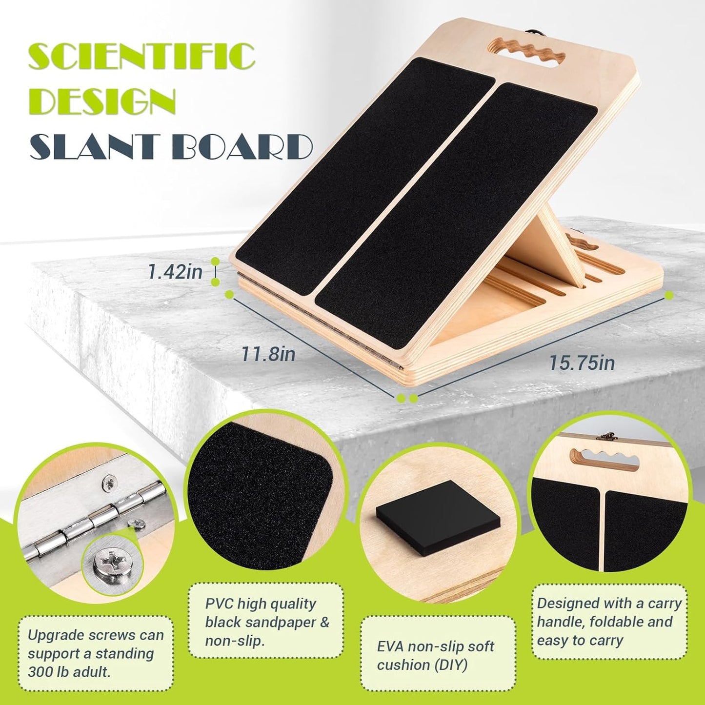 Adjustable Wooden Slant Board Stretcher