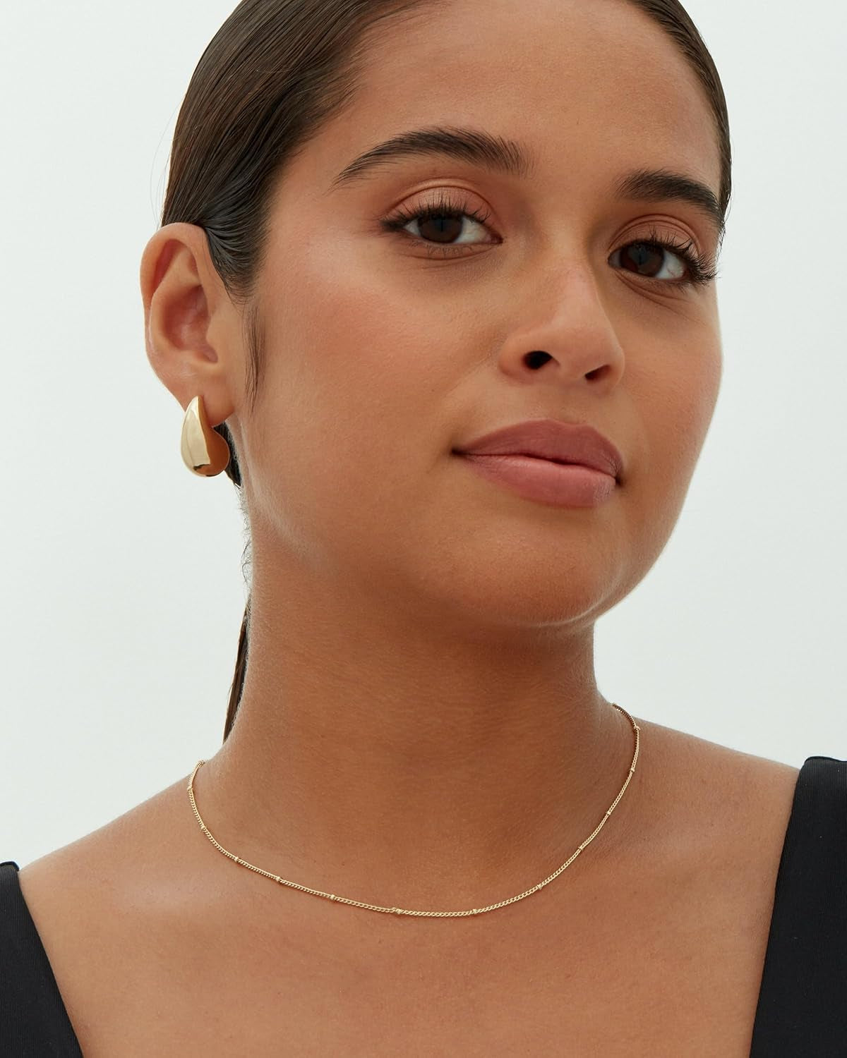 14K Gold Plated Teardrop Chunky Earrings