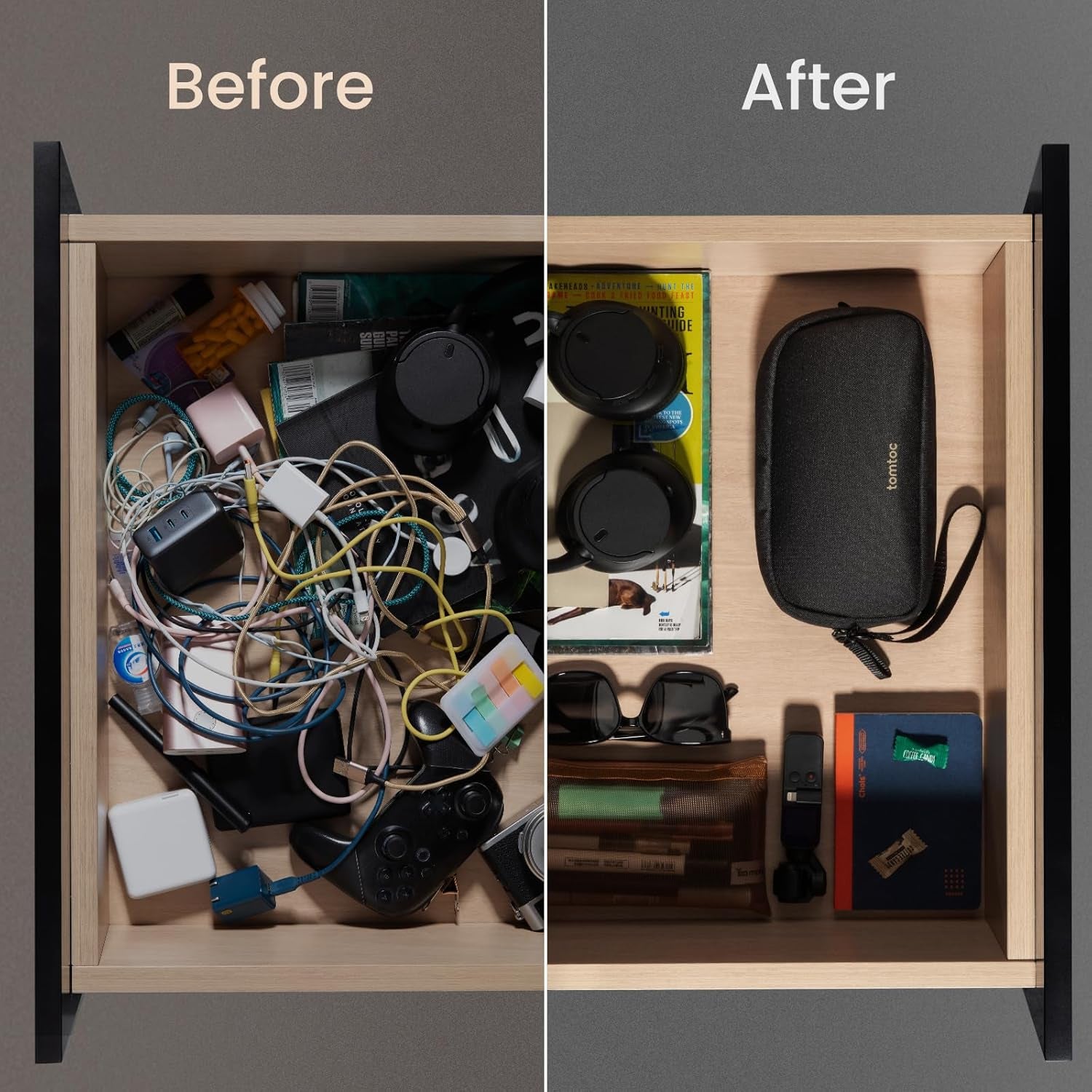 Electronics Travel Cable Organizer Case