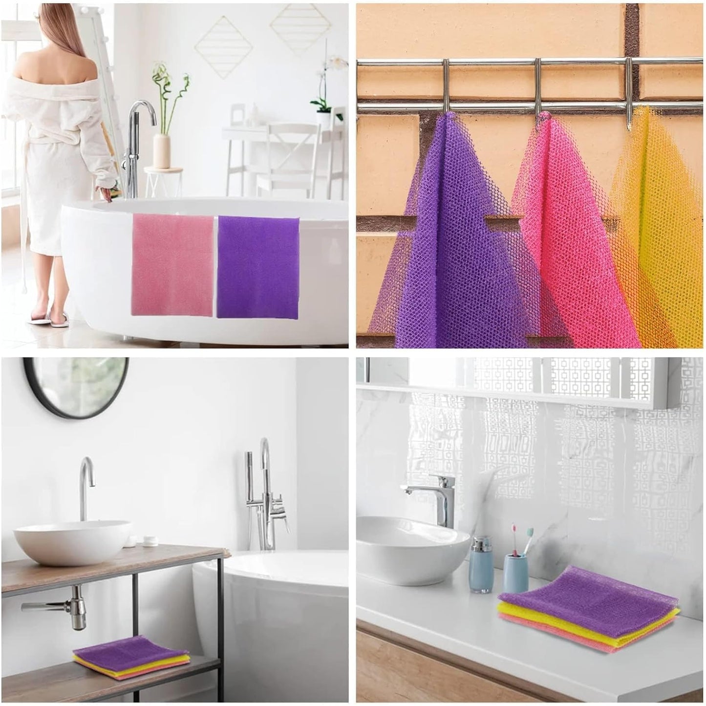 3 Pieces African Bath Sponge African Net Long