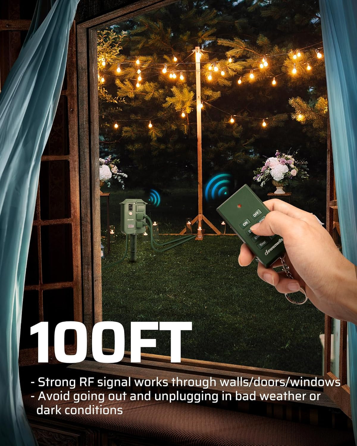 Outdoor Power Timer 6-Outlets Remote