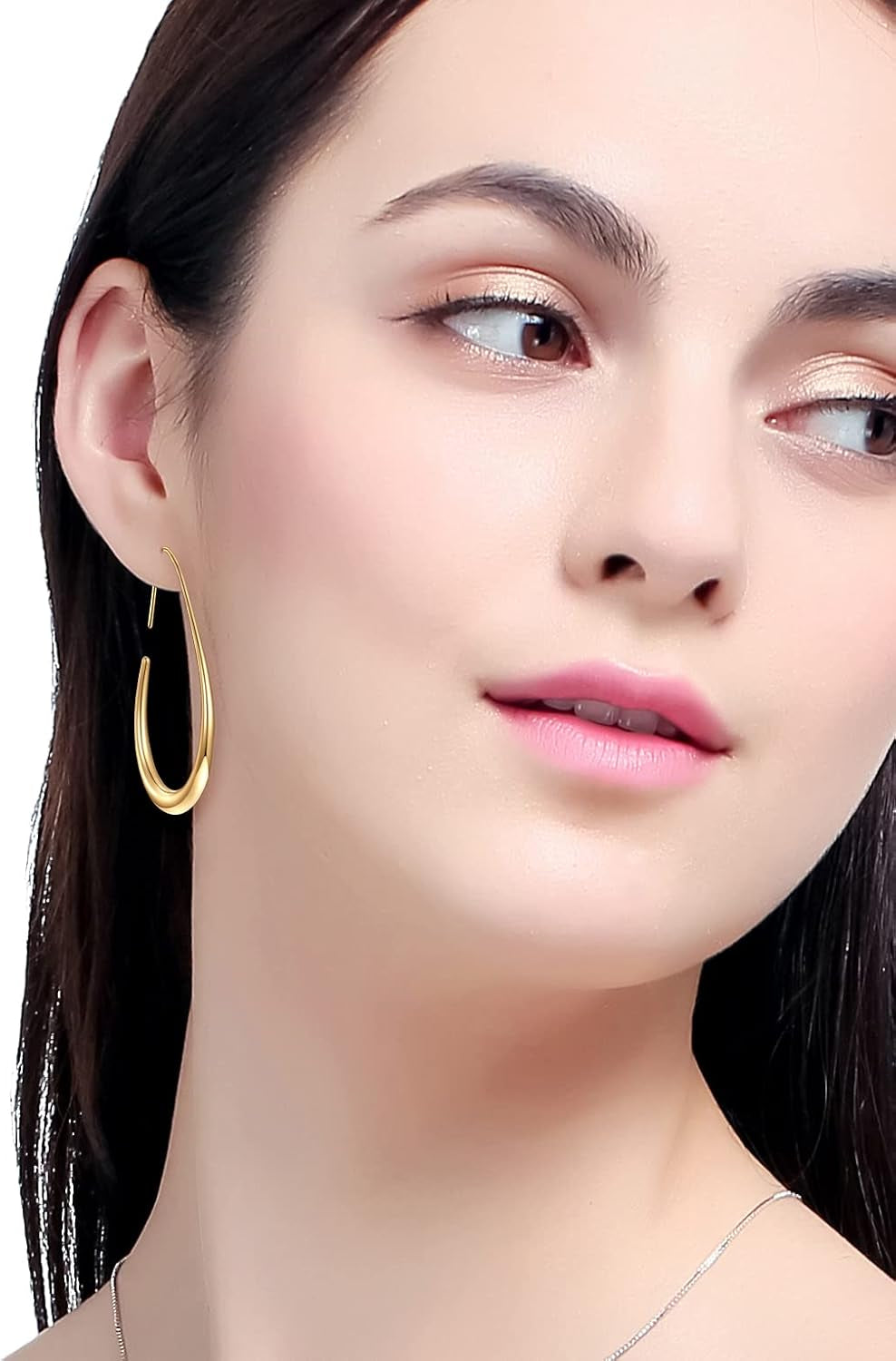 Lightweight Teardrop Hoop Earrings Women