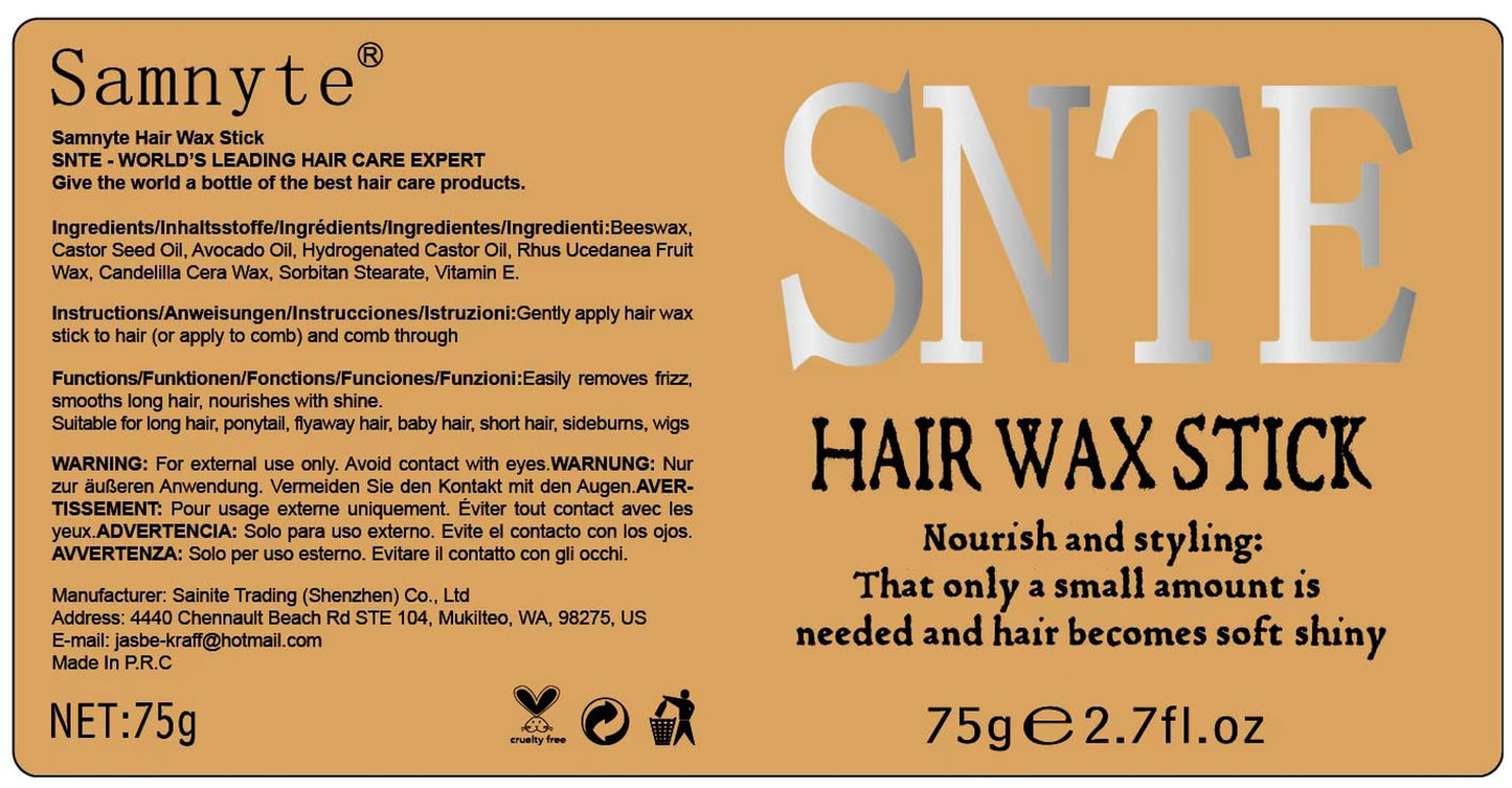 Hair Wax Stick & Slick Back Hair Brush