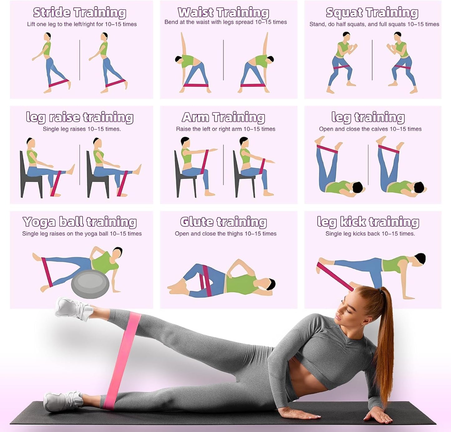 Set of 5 Resistance Loop Exercise Bands