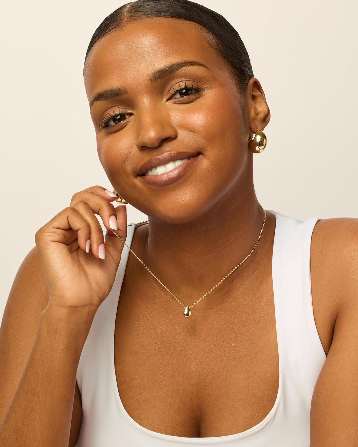 14K Gold Plated Dainty Pendant Necklace