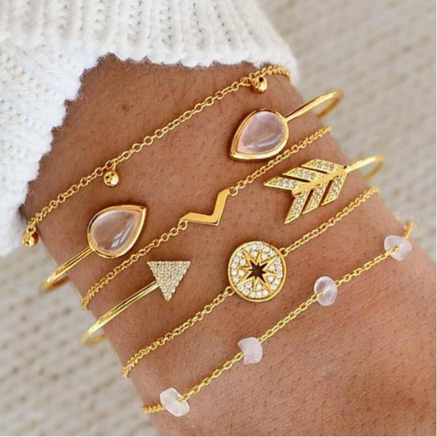69Pcs Gold Plated Jewelry Set for Women