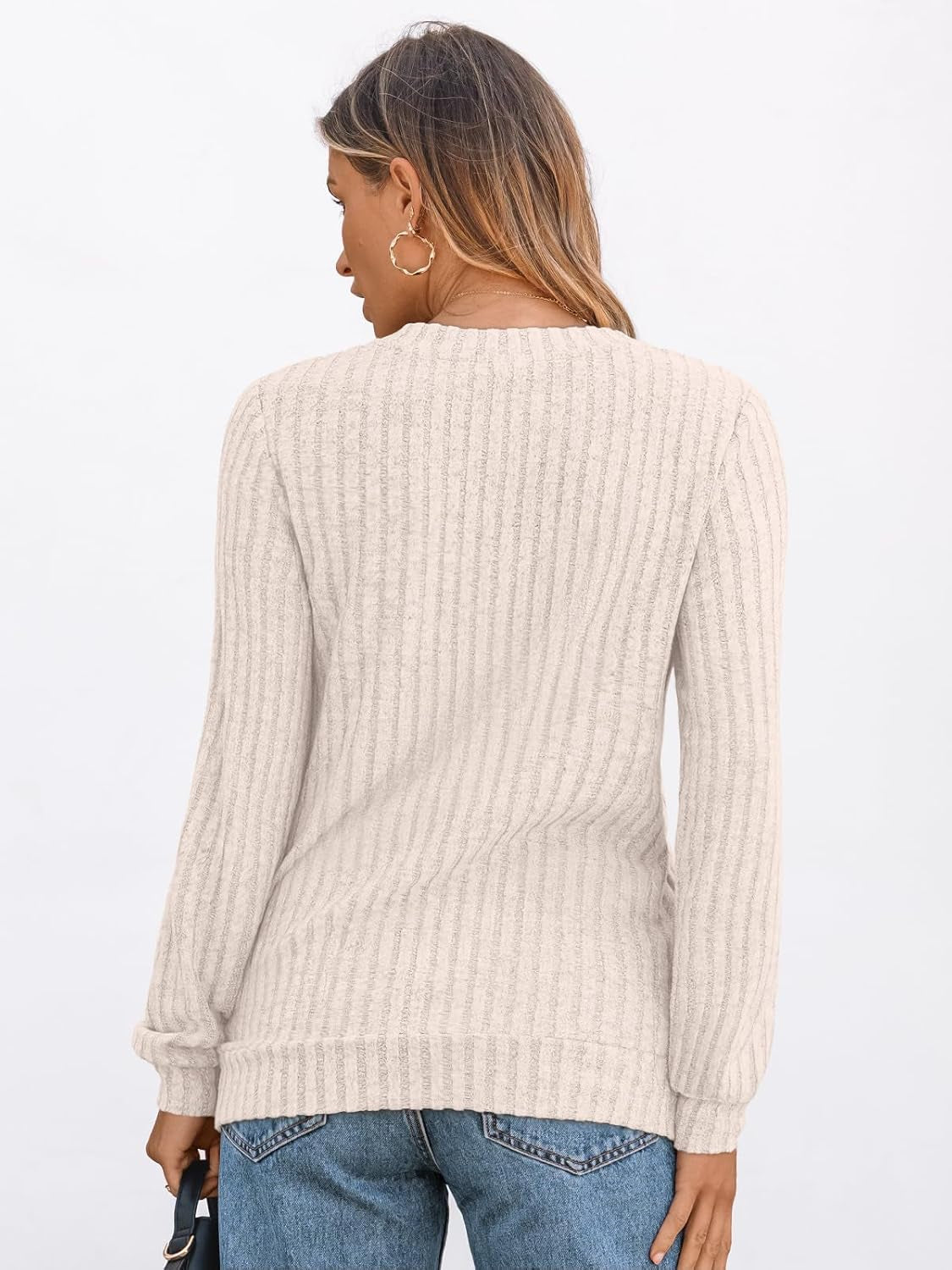 Womens V Neck Long Sleeve Shirt Fall