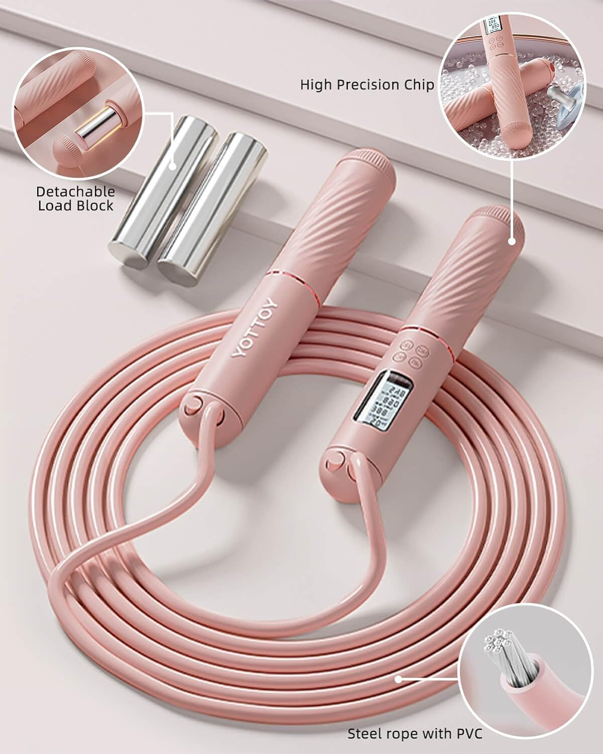 Cordless Weighted Jump Rope with Counter