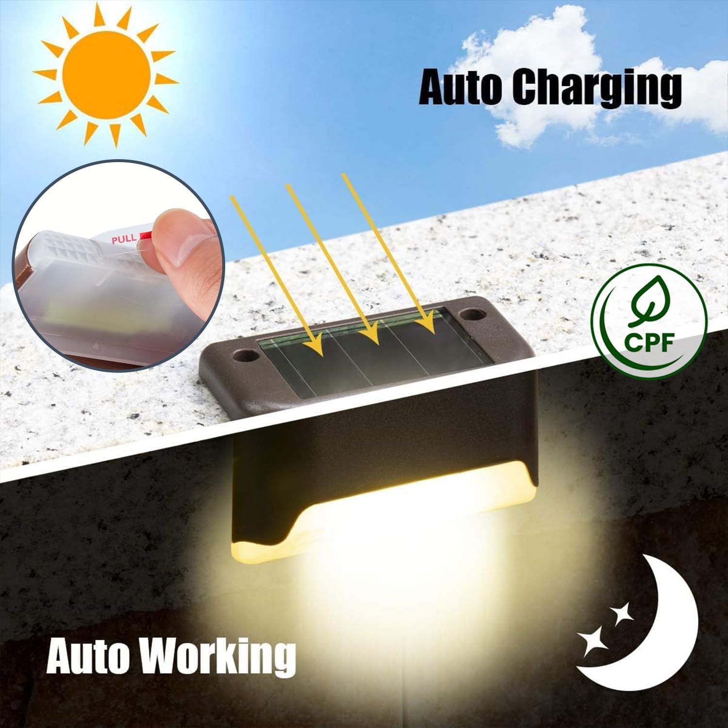 16 Pack Solar Step Lights Warm White