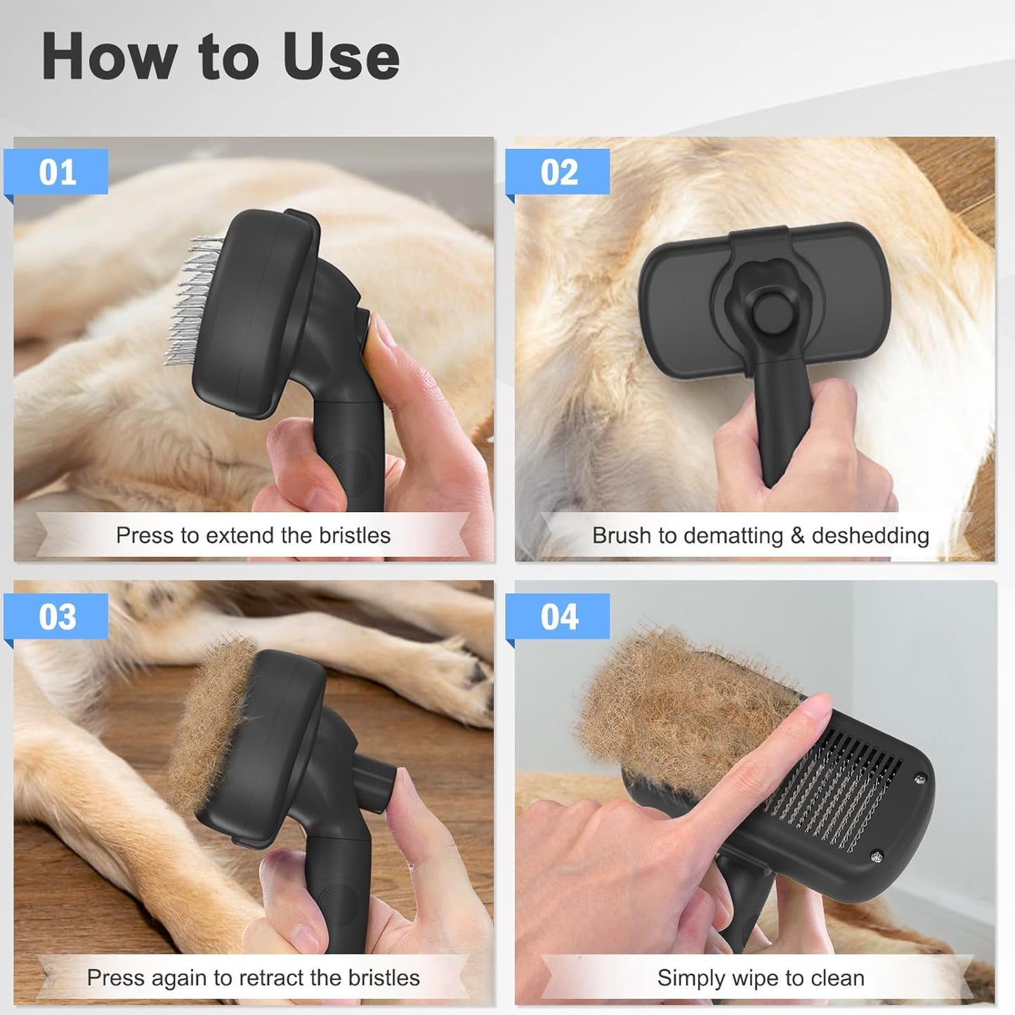 Self Cleaning Shedding Brush