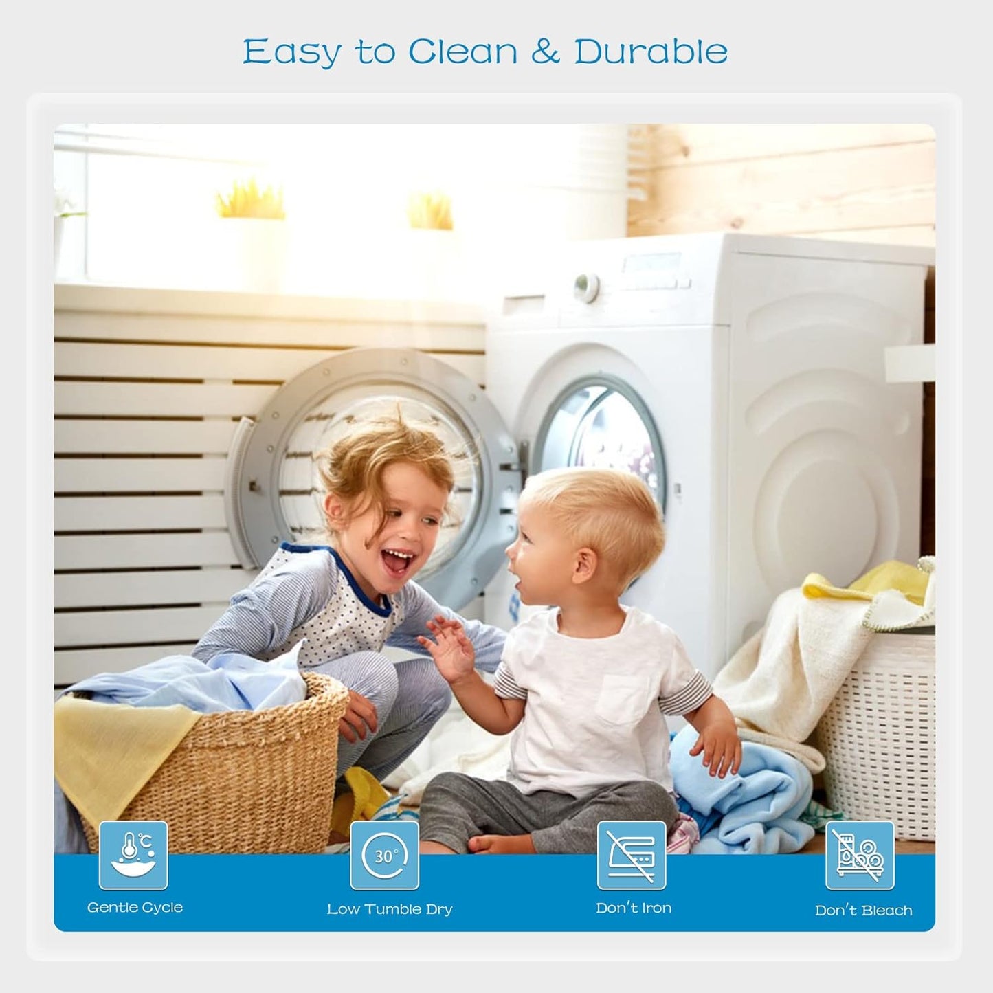 2 Pack Twin Mattress Protector Waterproof, Breathable & Noiseless Waterproof Mattress Protector Fitted Deep Pocket from 5" to 19", Smooth Twin Mattress Cover Machine Washable