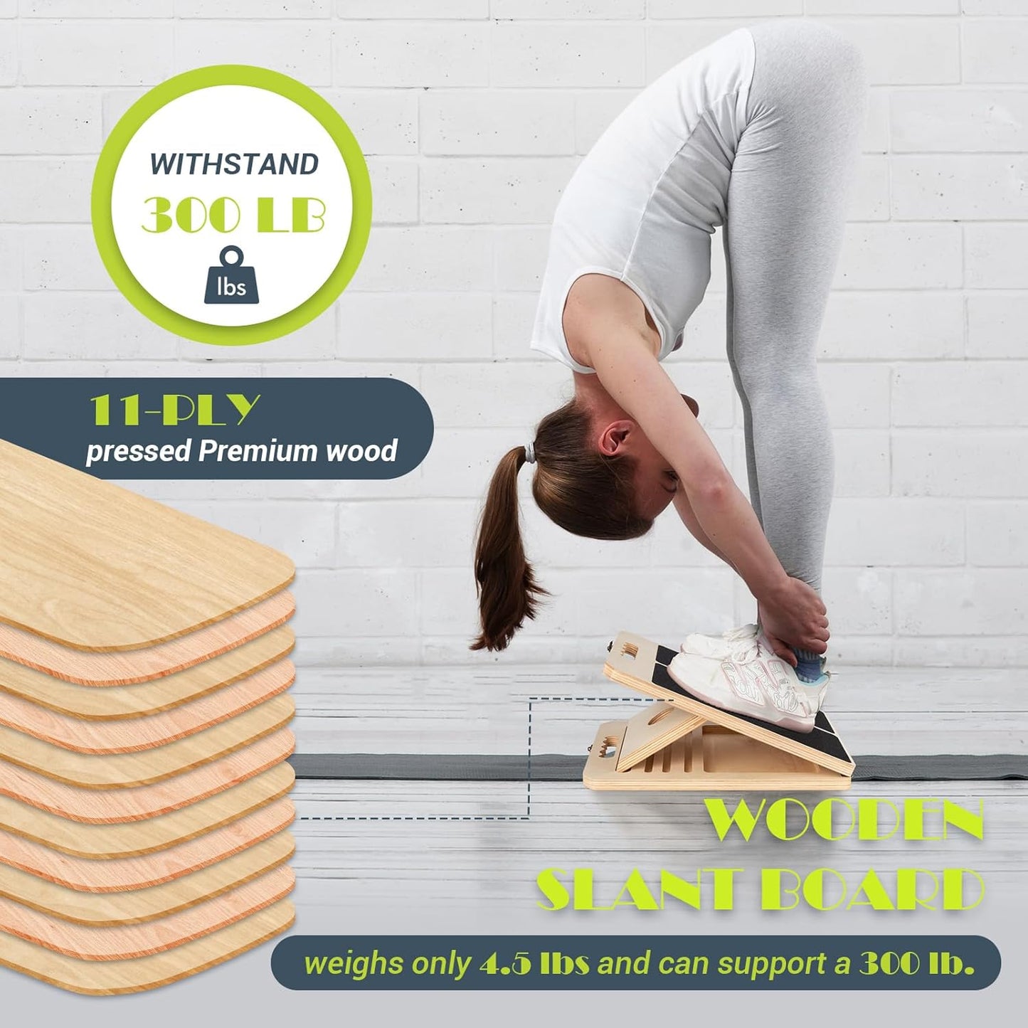 Adjustable Wooden Slant Board Stretcher
