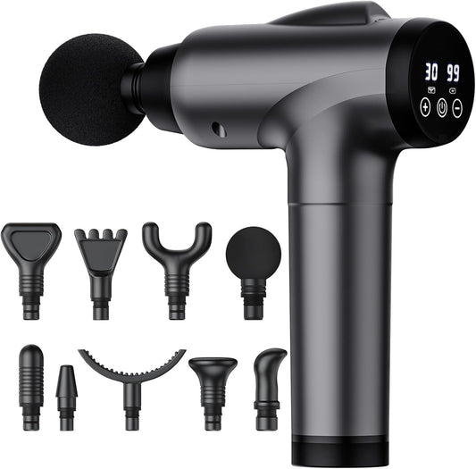 Deep Tissue Massage Gun 30-Speed Grey
