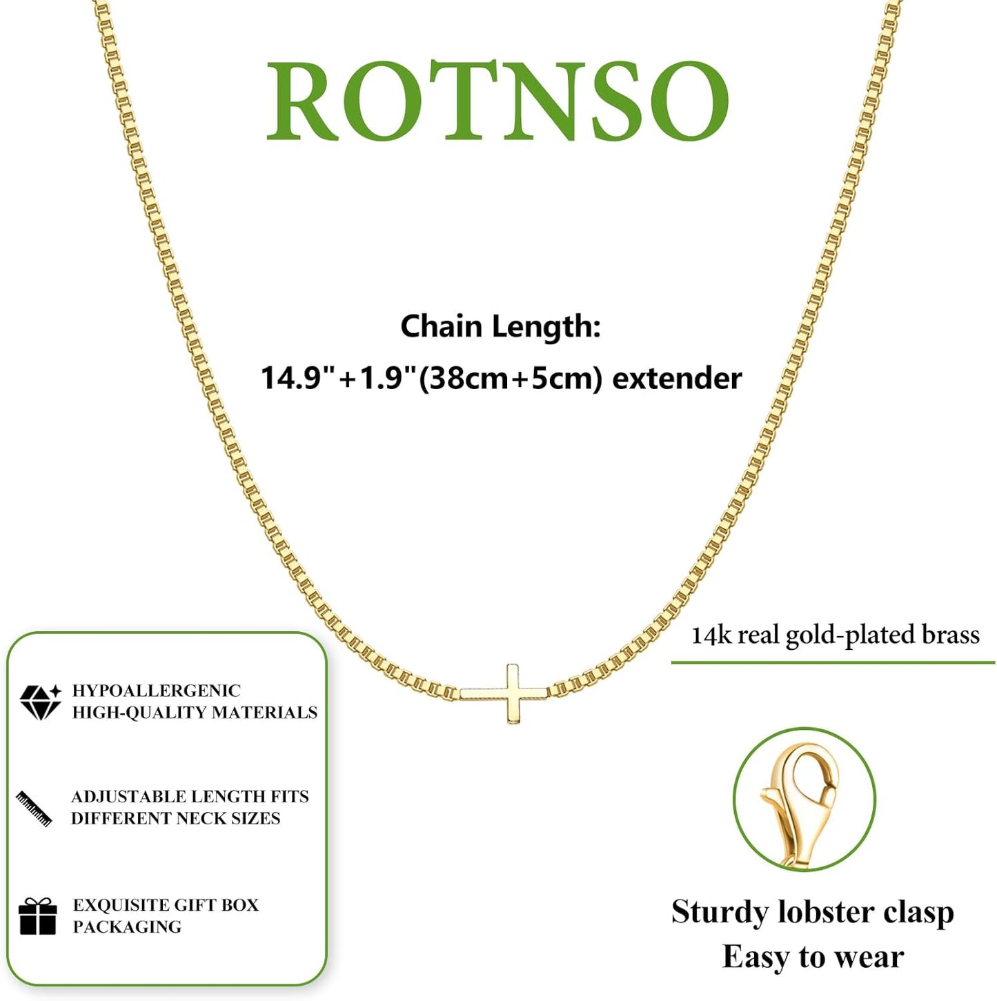 14K Gold Plated Dainty Pendant Necklace