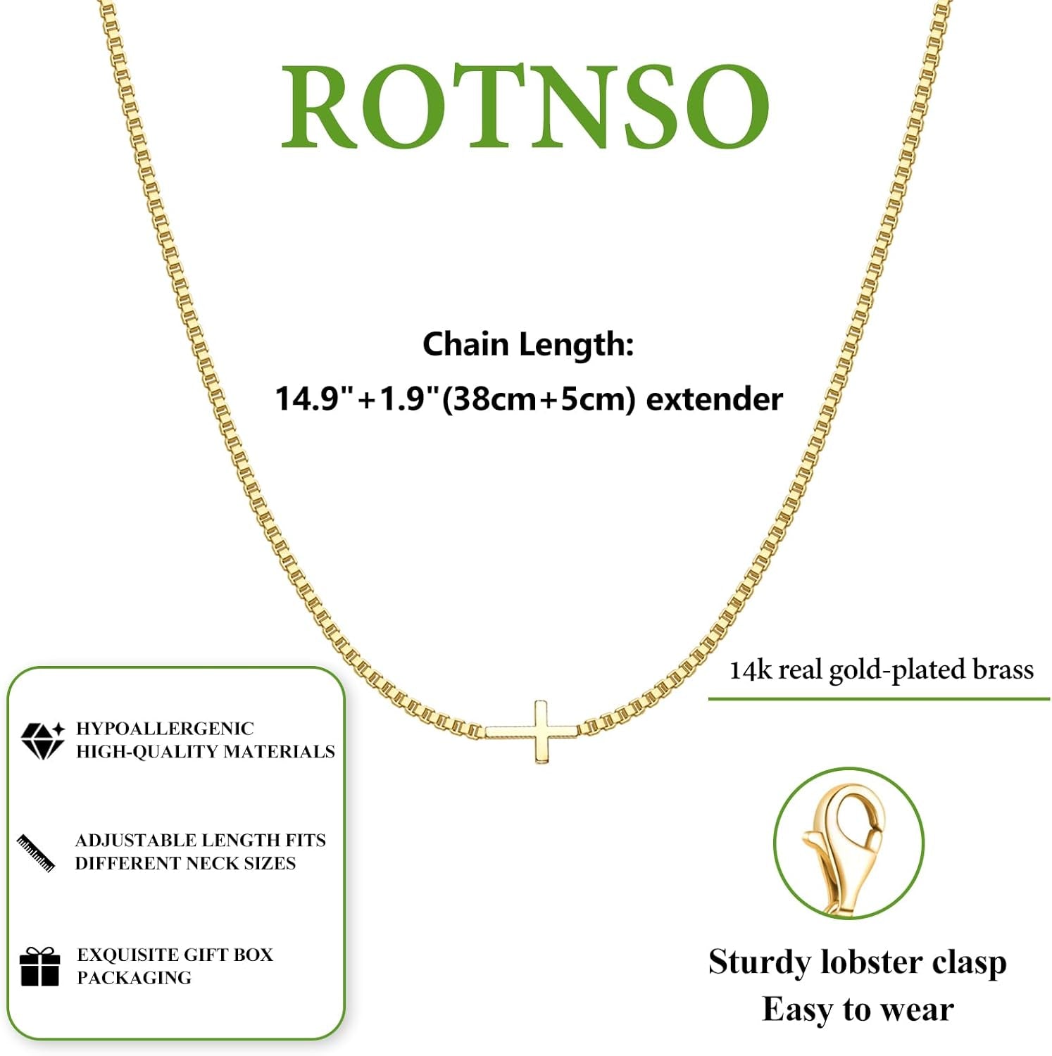 14K Gold Plated Dainty Pendant Necklace