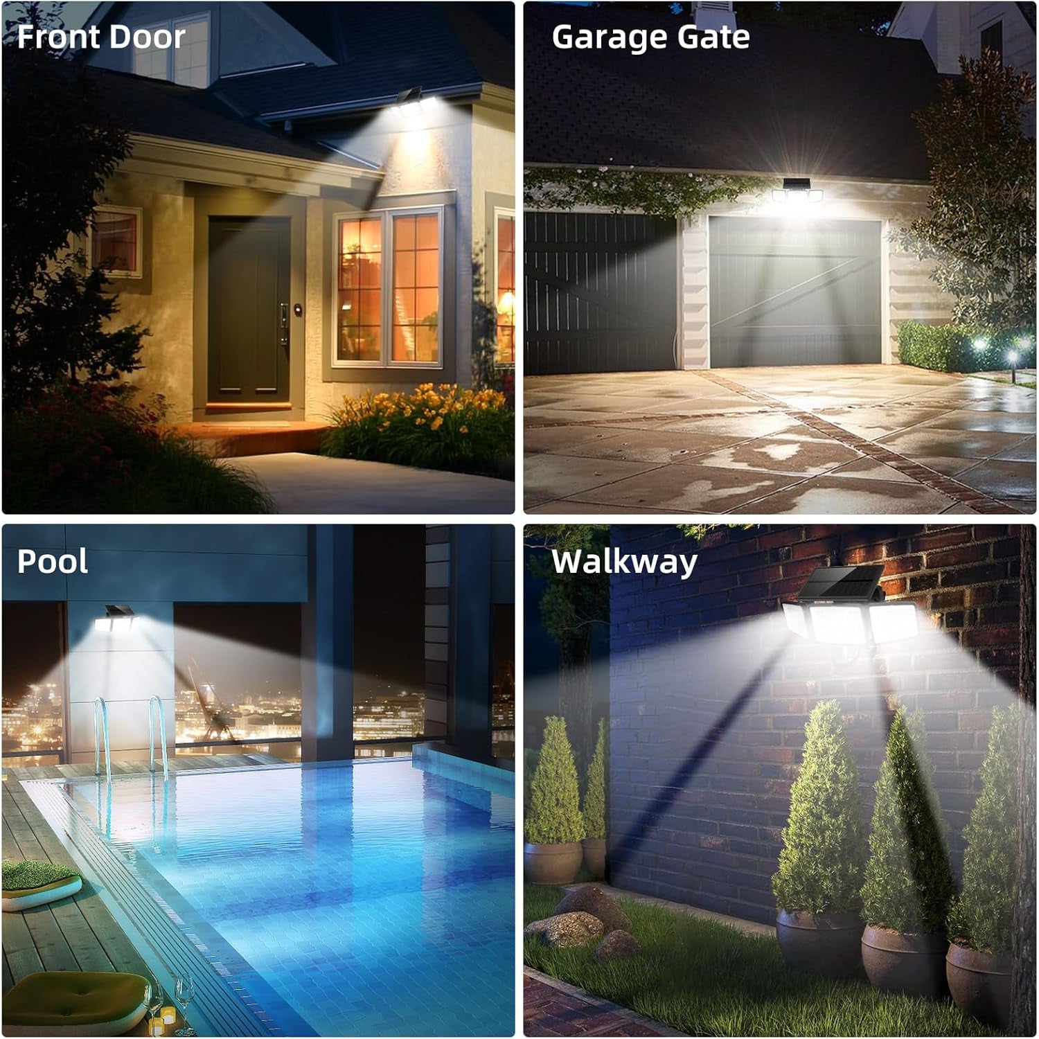2500LM Solar Motion Sensor Lights 2-Pack