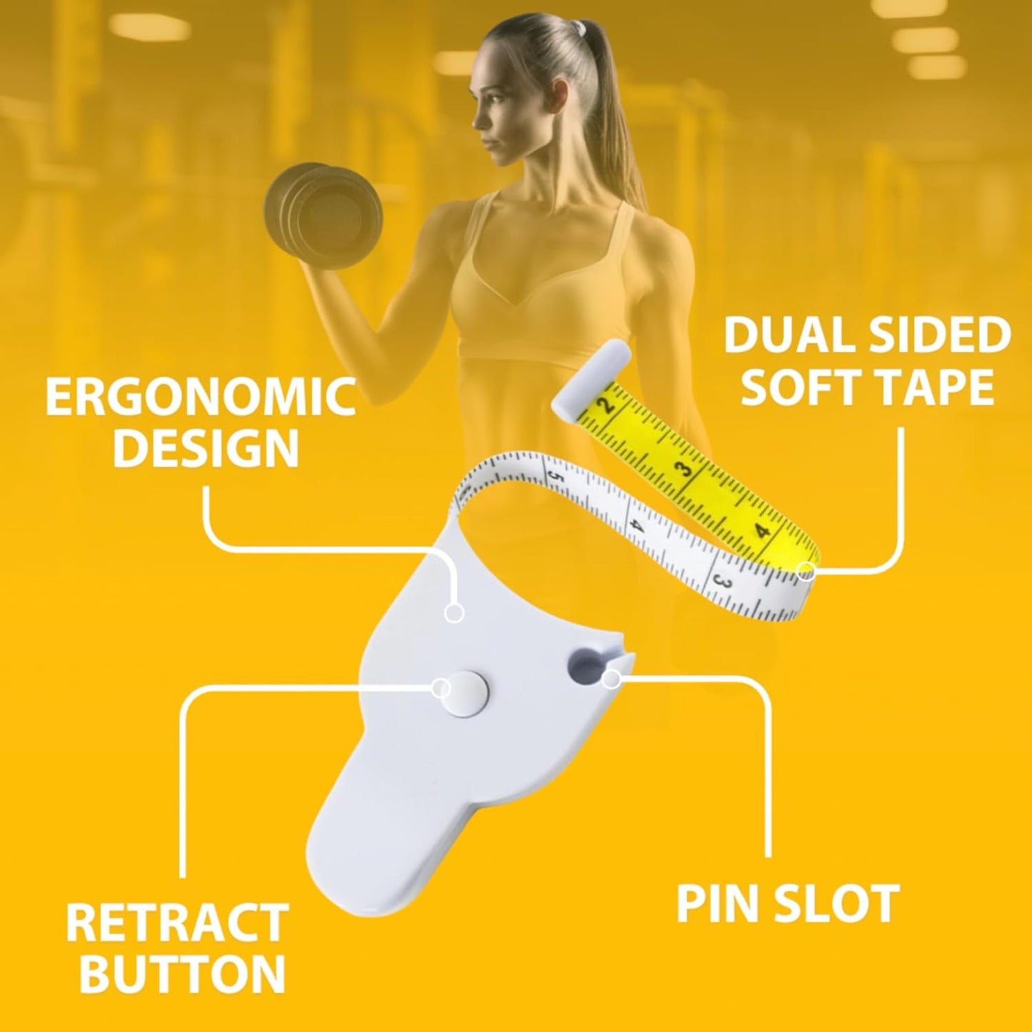 80 Inch Automatic Measuring Tape White