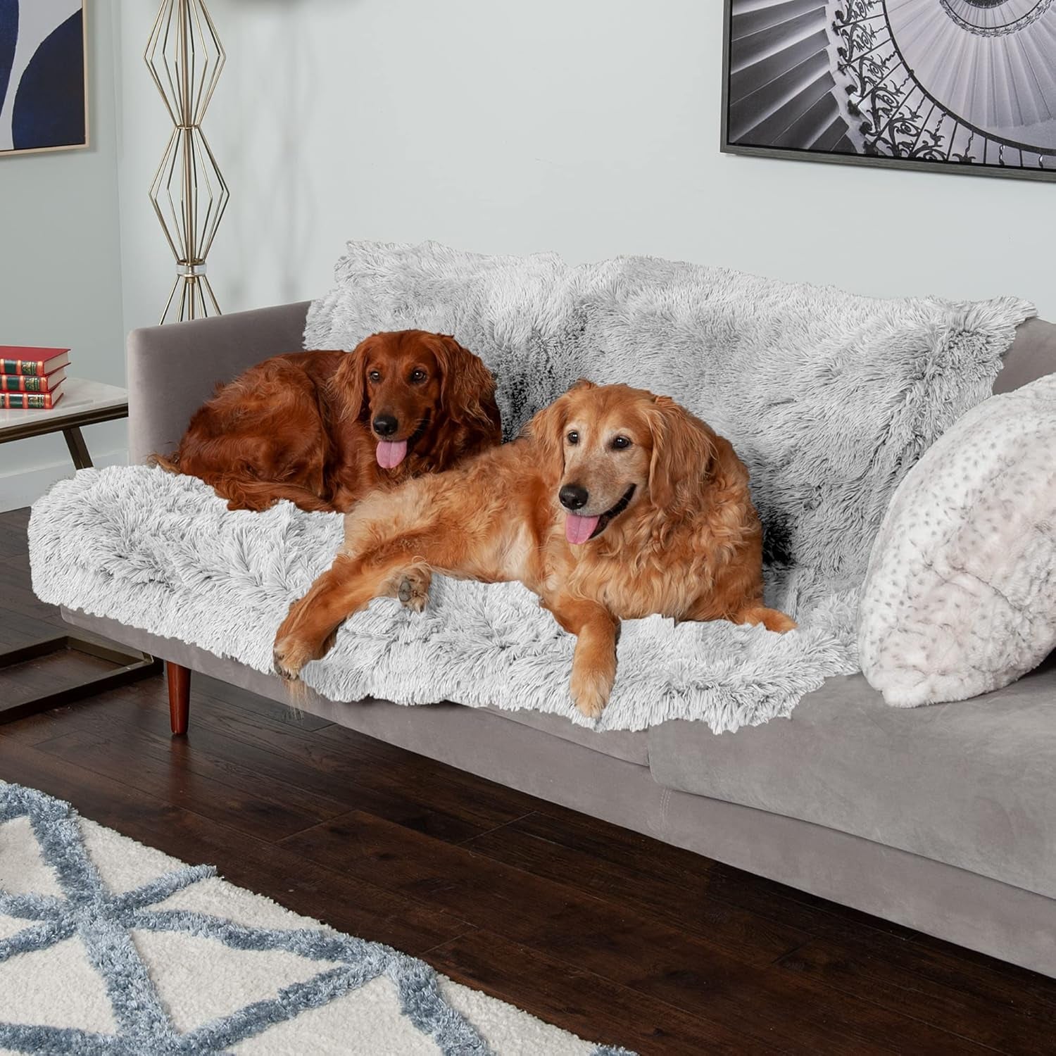 Waterproof Shaggy Dog Blanket XL Gray