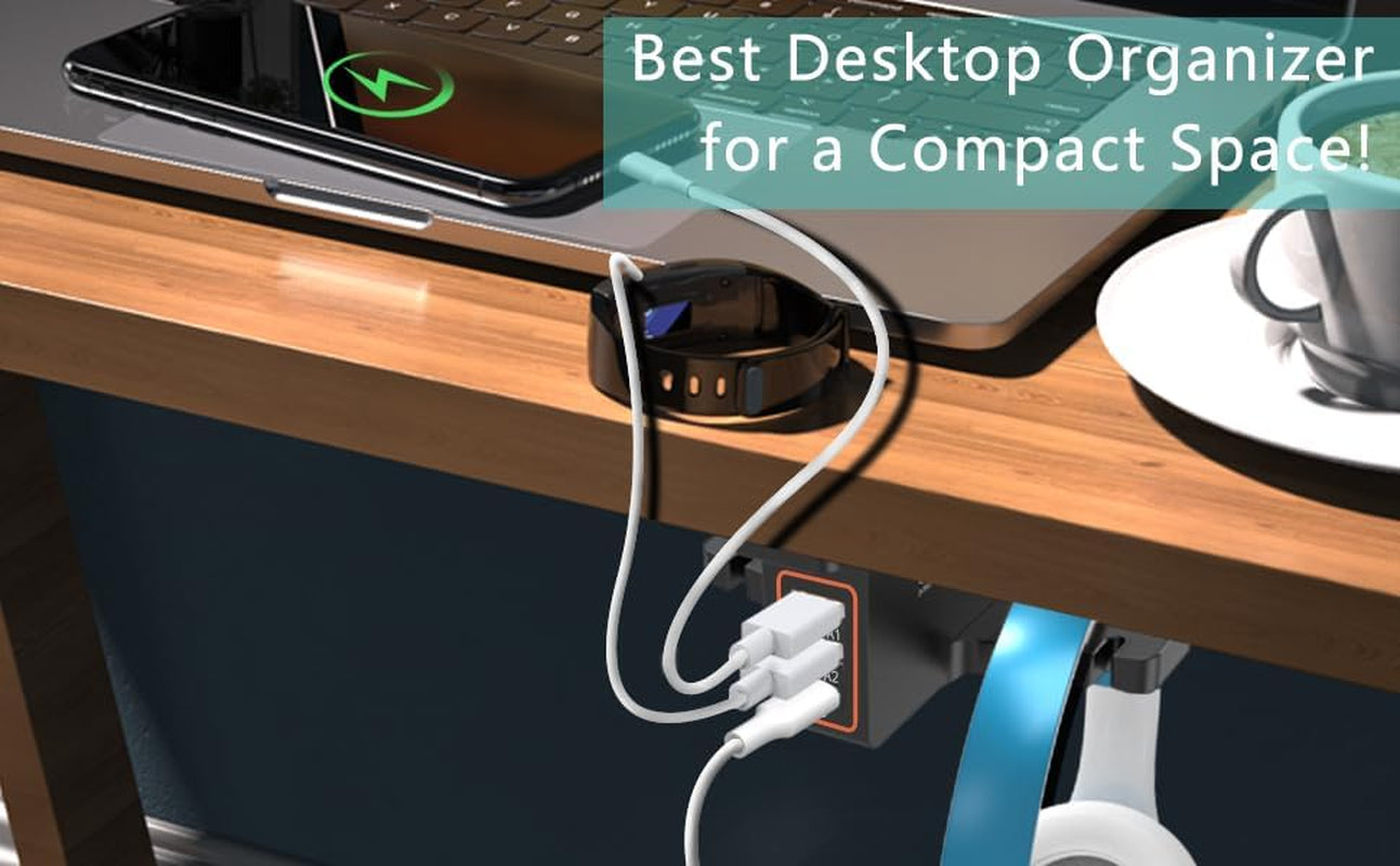 Under Desk Headphone Stand w/ USB Hub