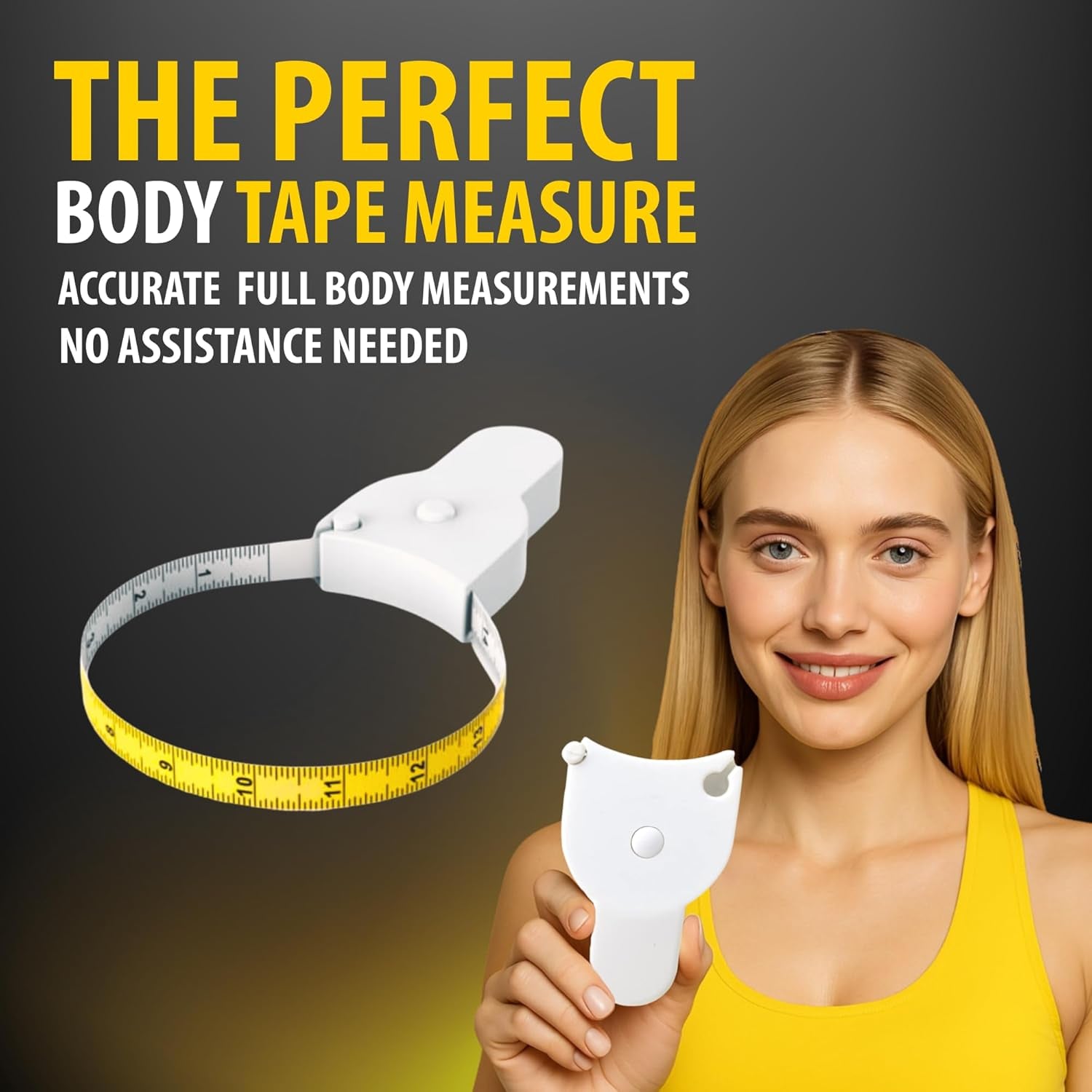 80 Inch Automatic Measuring Tape White