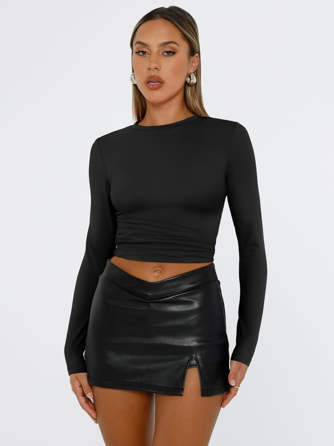 Women’s 2025 Fall Long Sleeve Crop Top