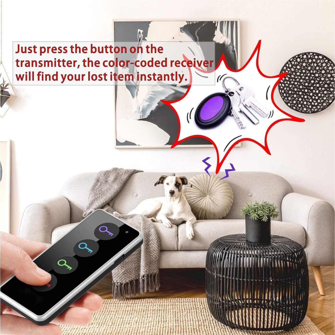 Wireless Key Finder Tracker 131Ft Range