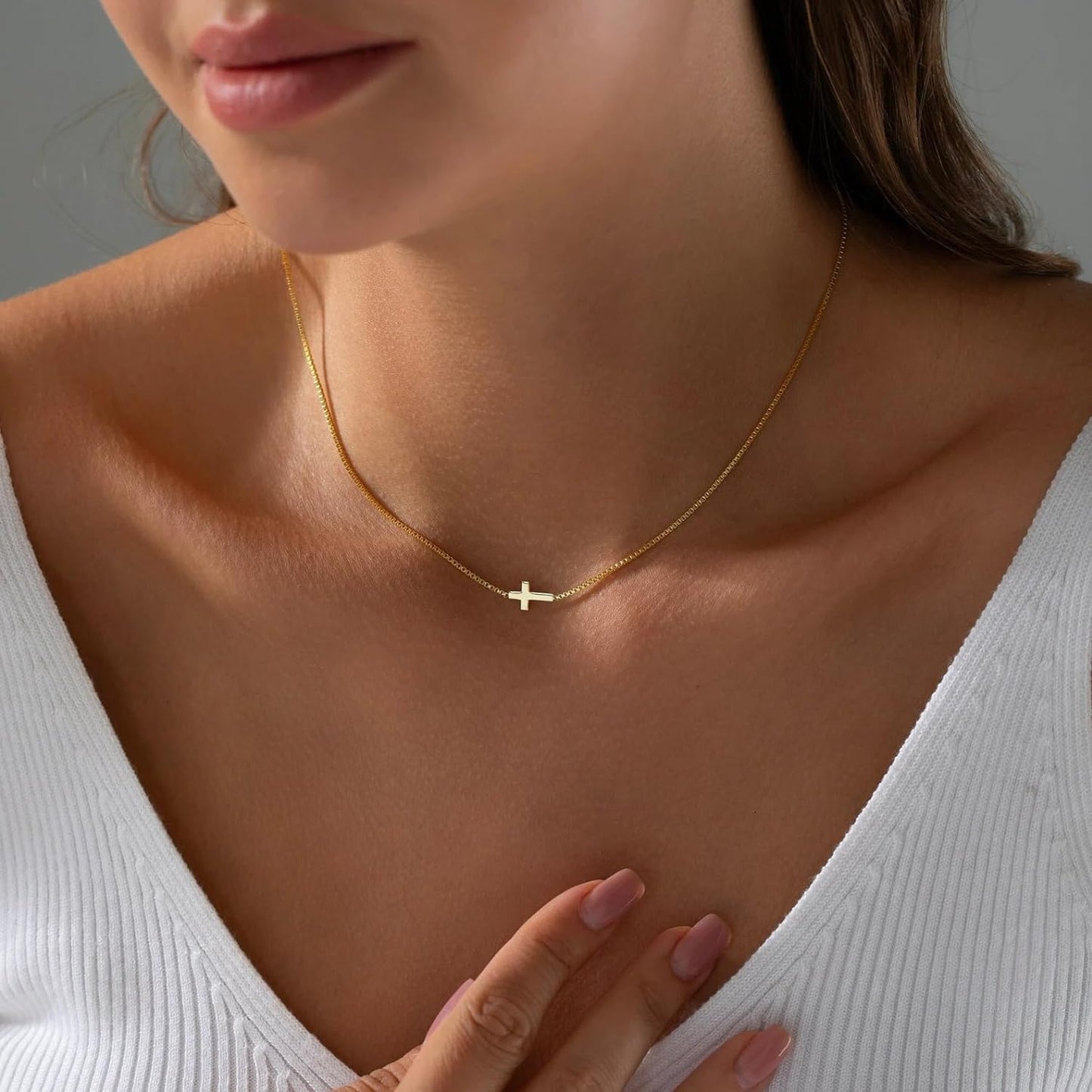 14K Gold Plated Dainty Pendant Necklace