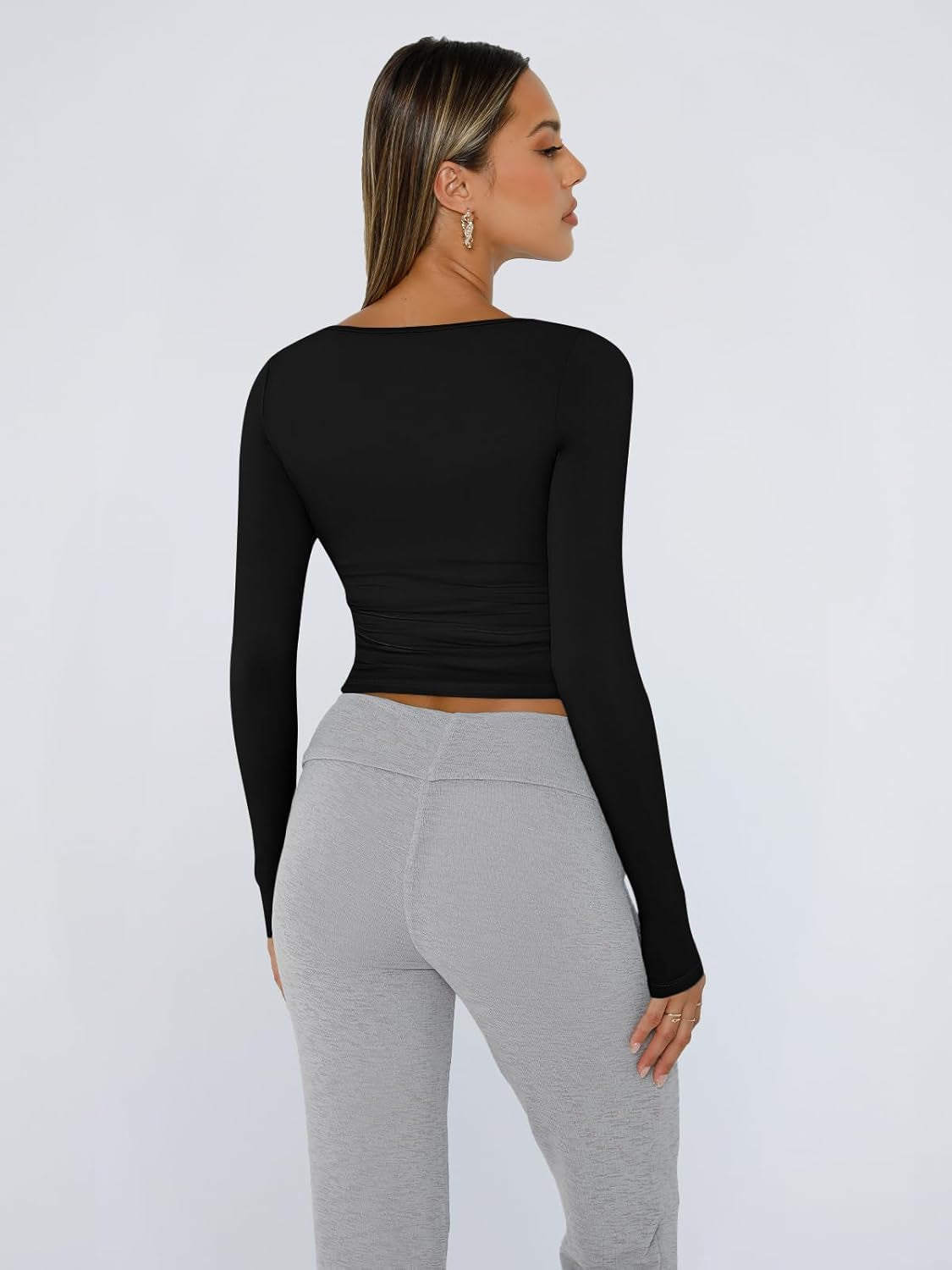 Women’s 2025 Fall Square Neck Crop Top