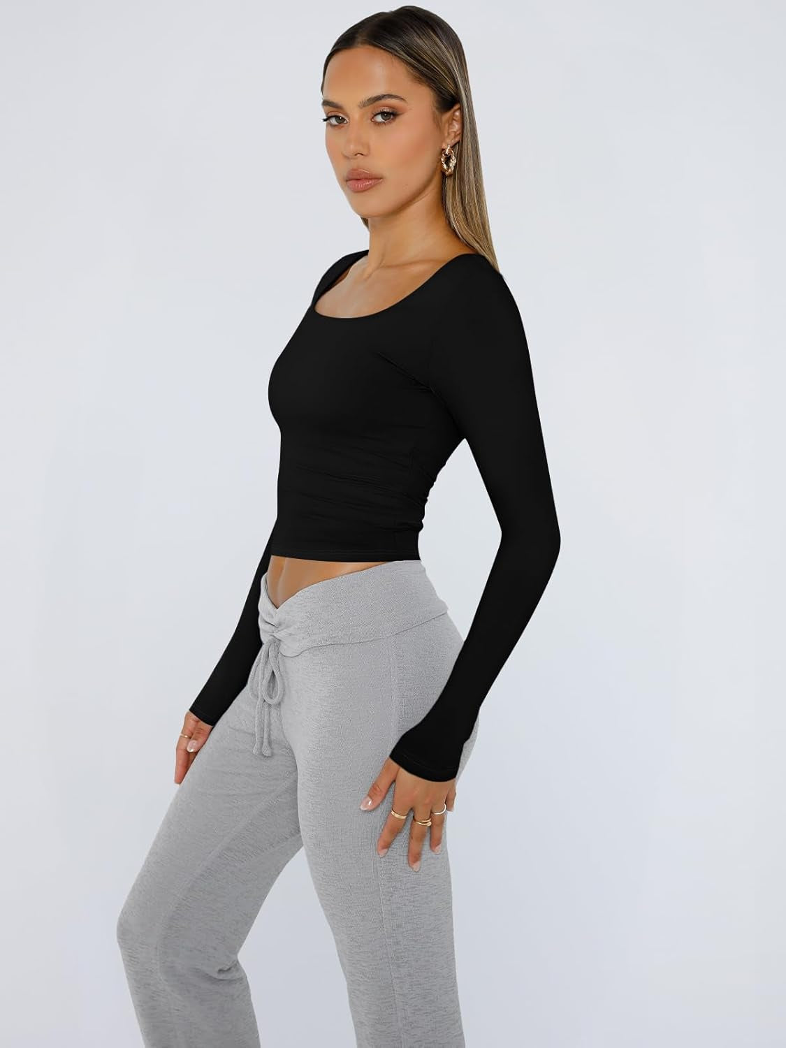 Women’s 2025 Fall Square Neck Crop Top