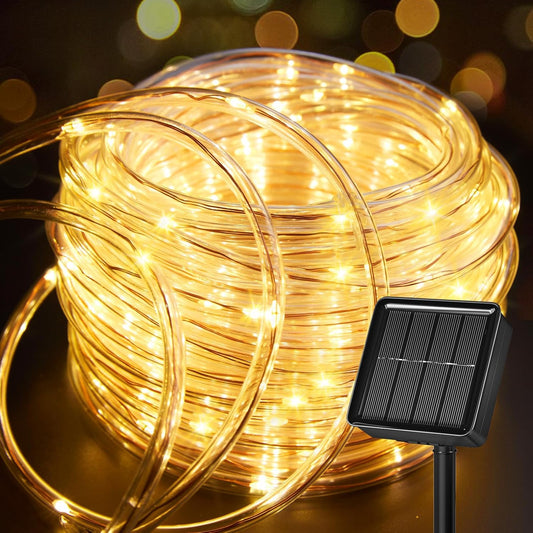 39FT Solar Rope Lights 100LED Warm White