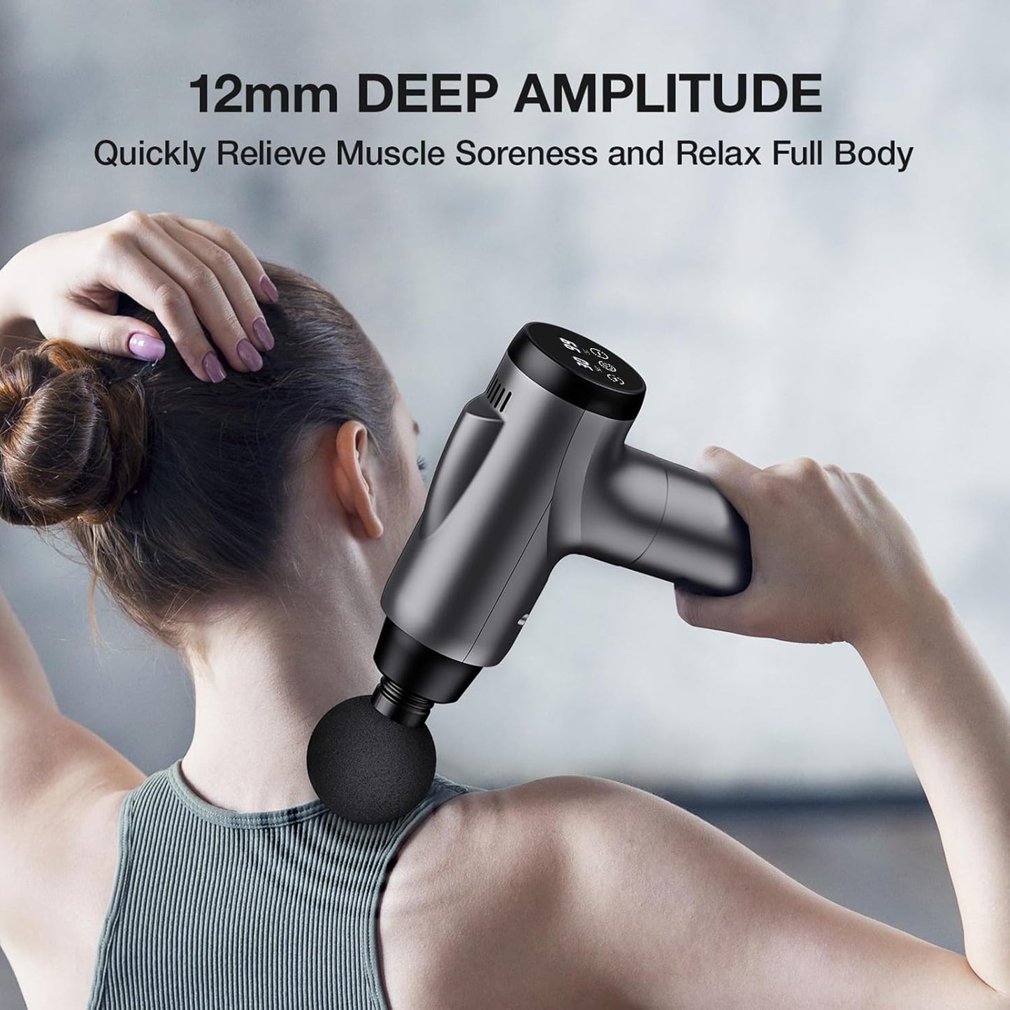 Deep Tissue Massage Gun 30-Speed Grey