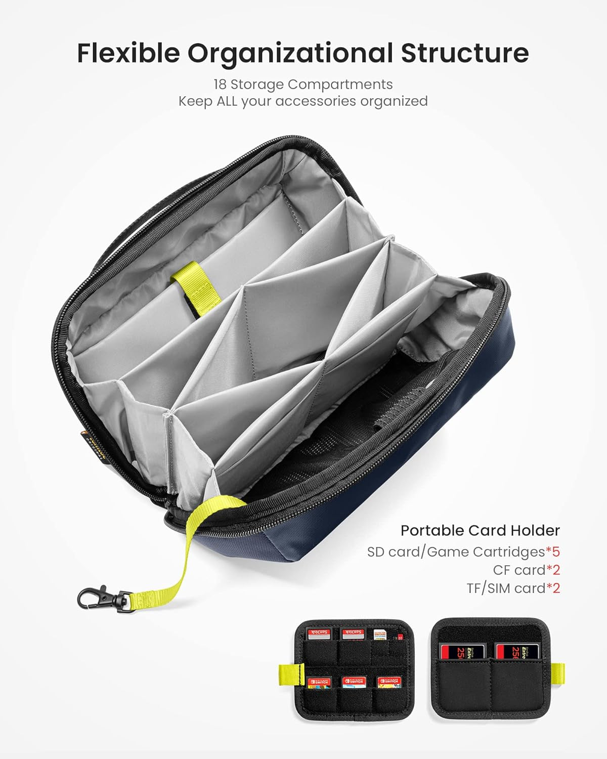 Electronic Accessory Tech Organizer Pouch