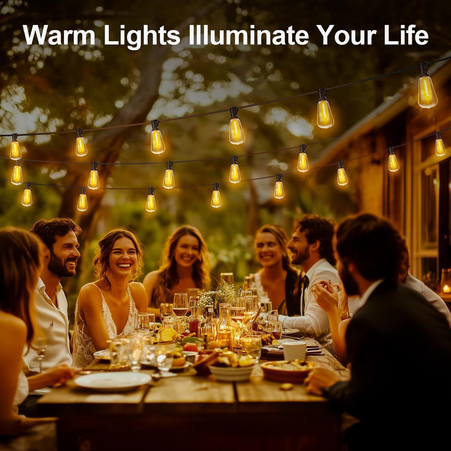 100Ft Outdoor String Lights w/ Remote