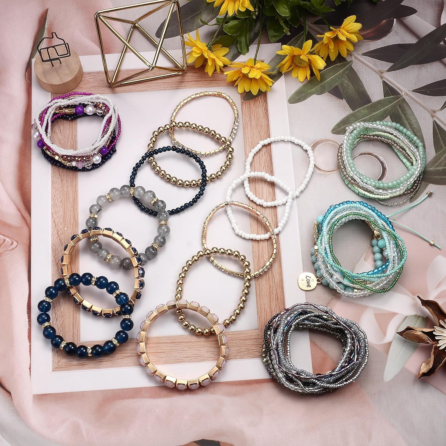 6 Sets Bohemian Stackable Bead Bracelets