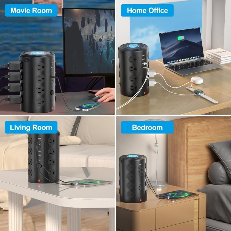 Tower Power Strip Surge Protector
