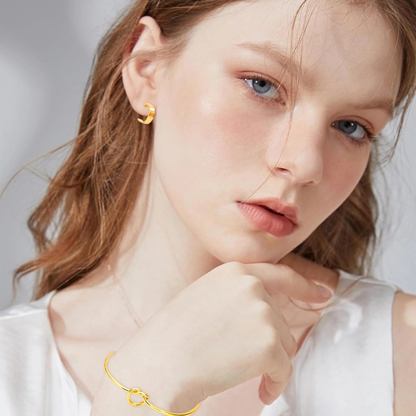 49Pcs Gold Plated Jewelry Set for Women