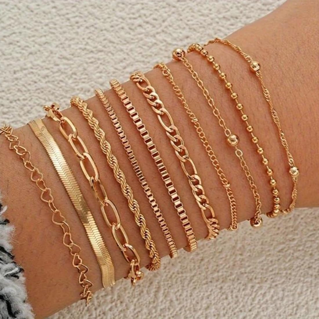 47Pcs Gold Jewelry Set for Women