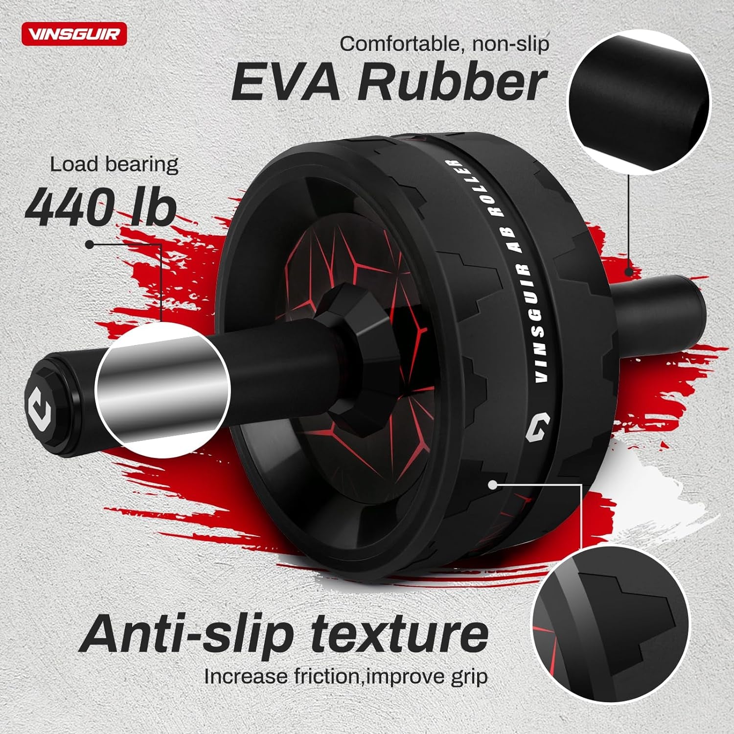 Ab Roller Wheel with Knee Pad Set