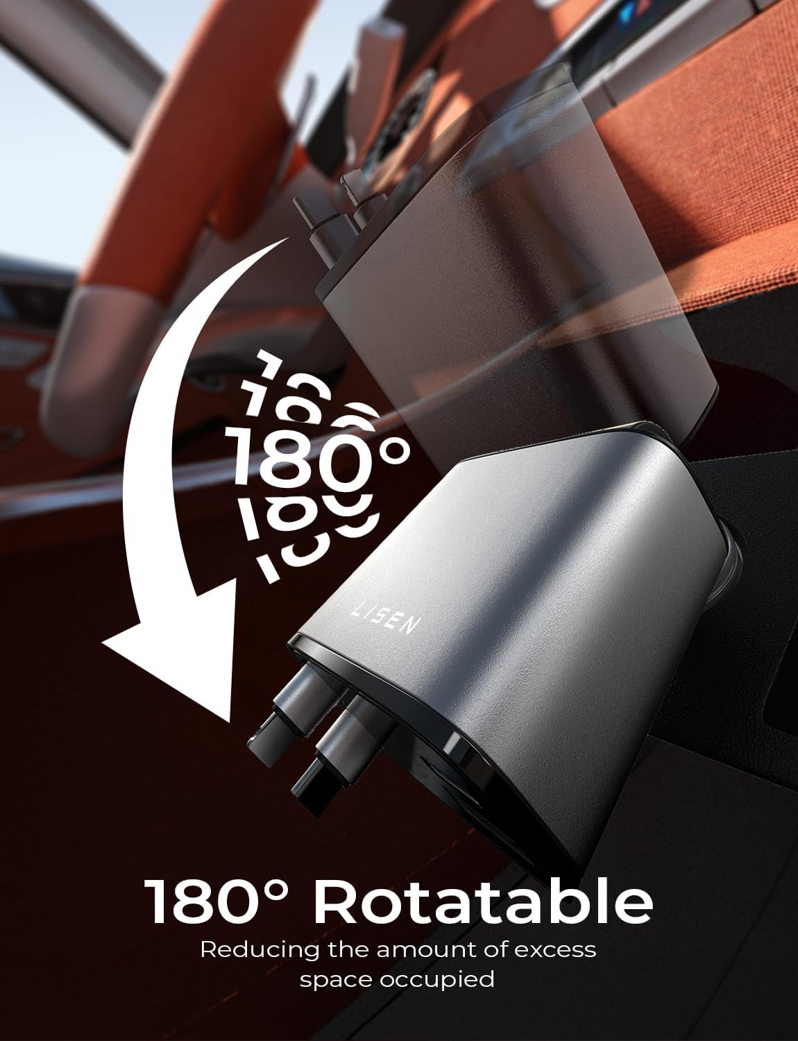 Retractable 69W USB-C Car Charger iPhone