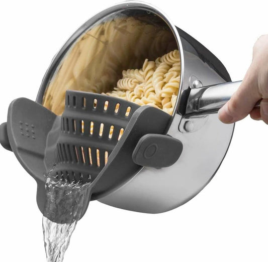 Snap N' Strain Silicone Pasta Strainer Clip-On