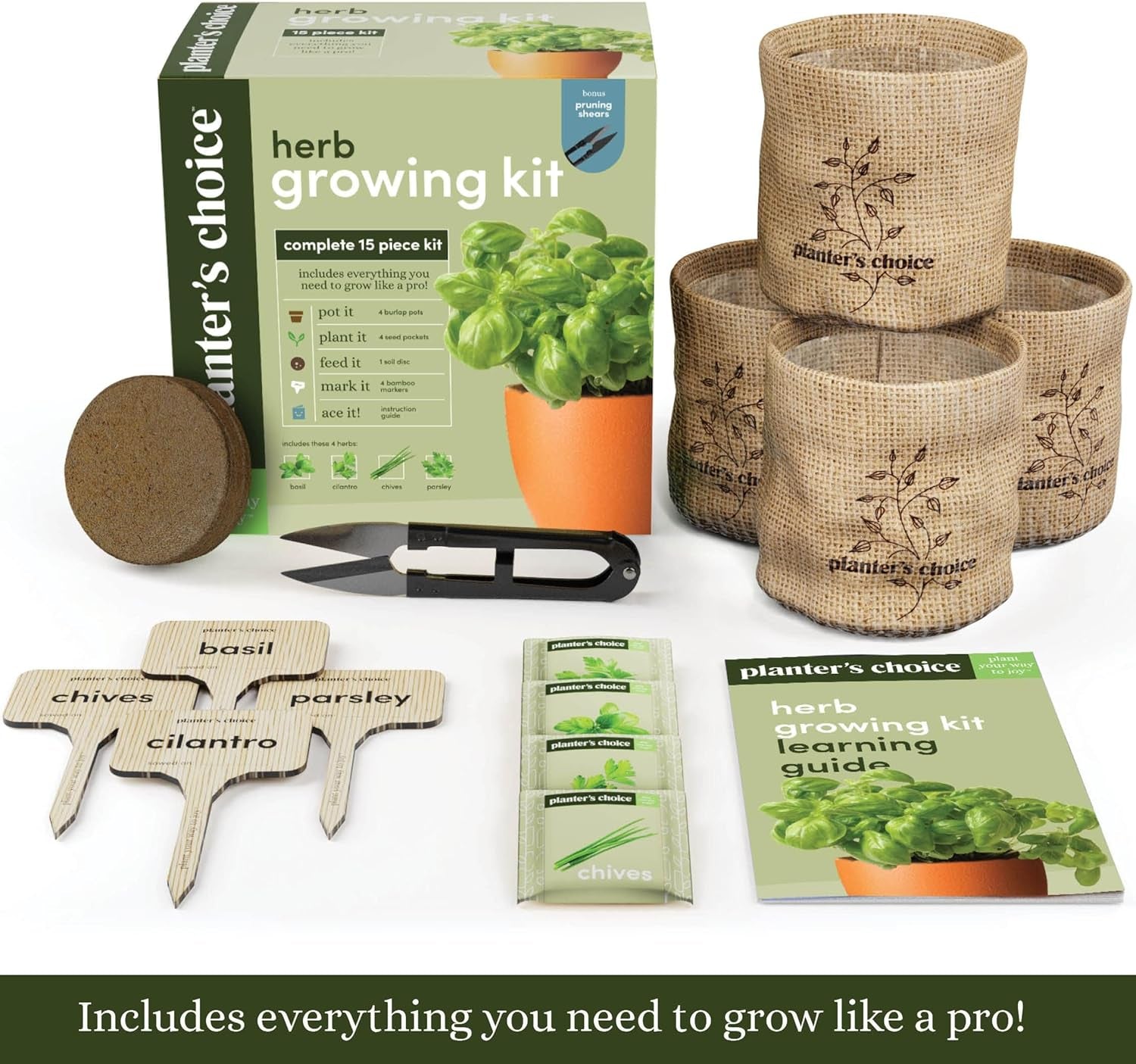 Indoor Herb Garden Starter Kit Gift Set