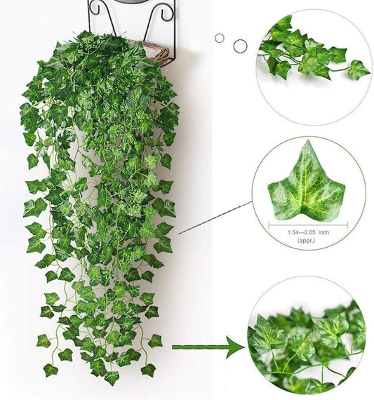 12 Pack Artificial Ivy Vines Room Decor