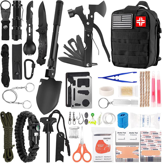 142Pcs Emergency Survival  First Aid Kit