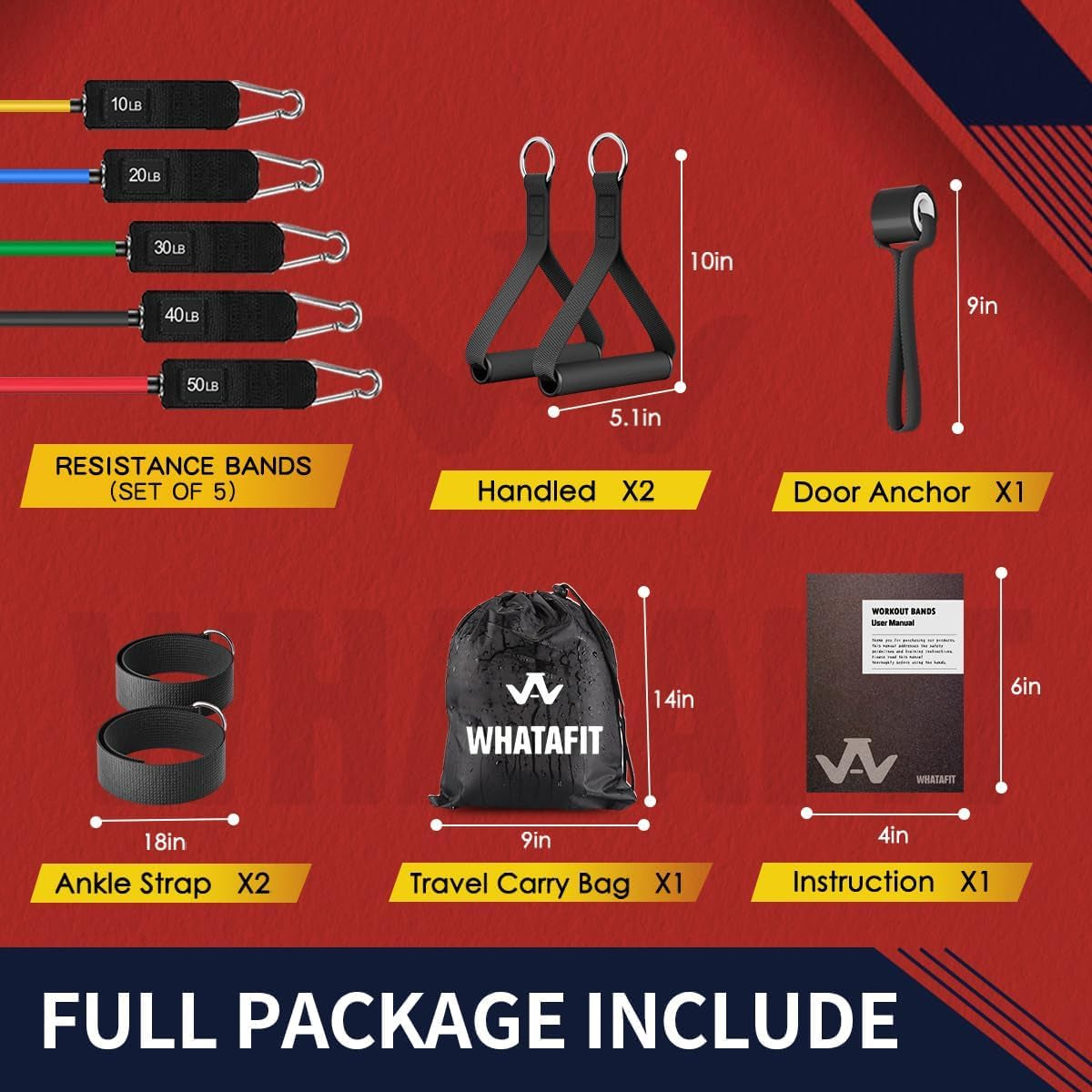 Resistance Bands Set with Handles