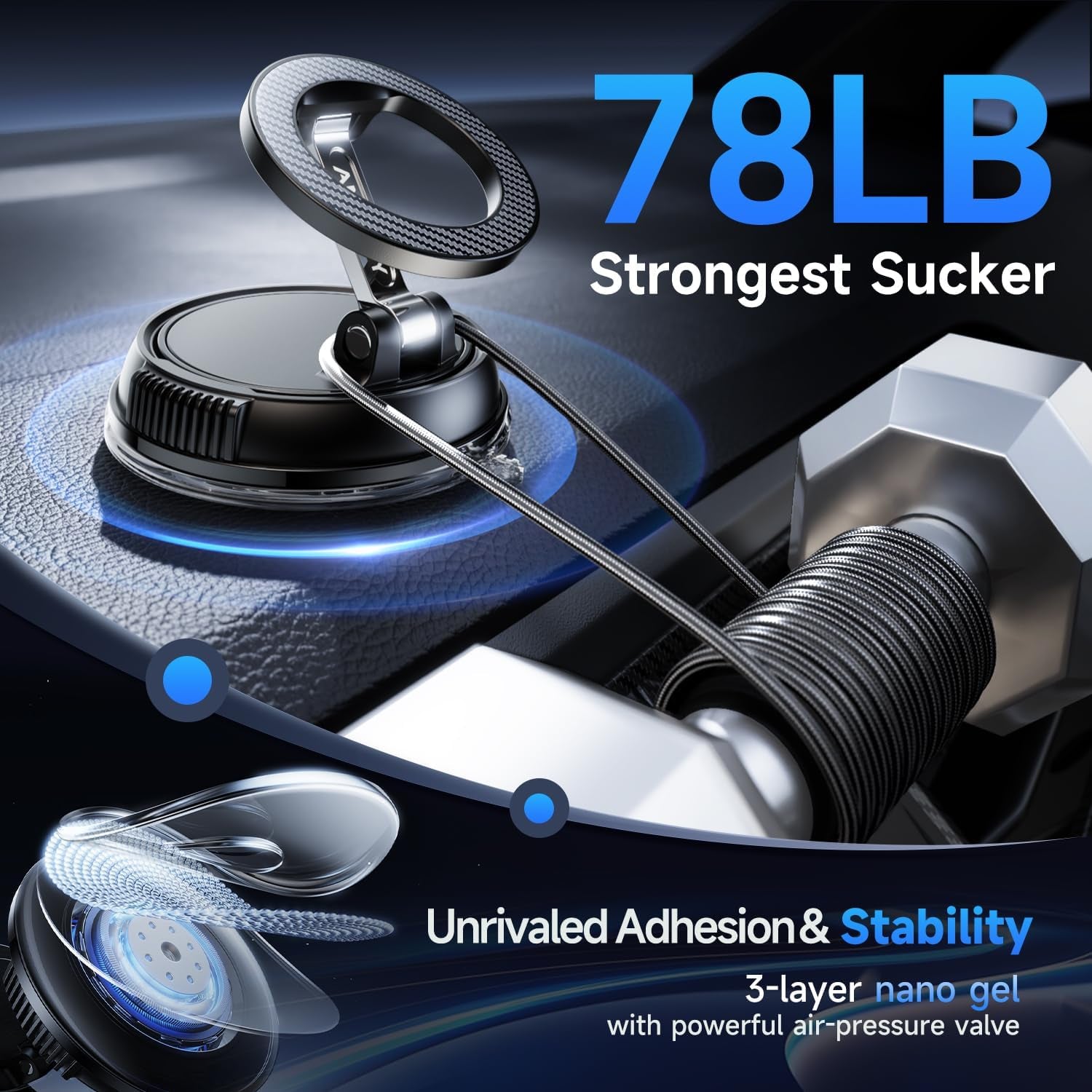 MagSafe Car Mount 360° Strong Suction