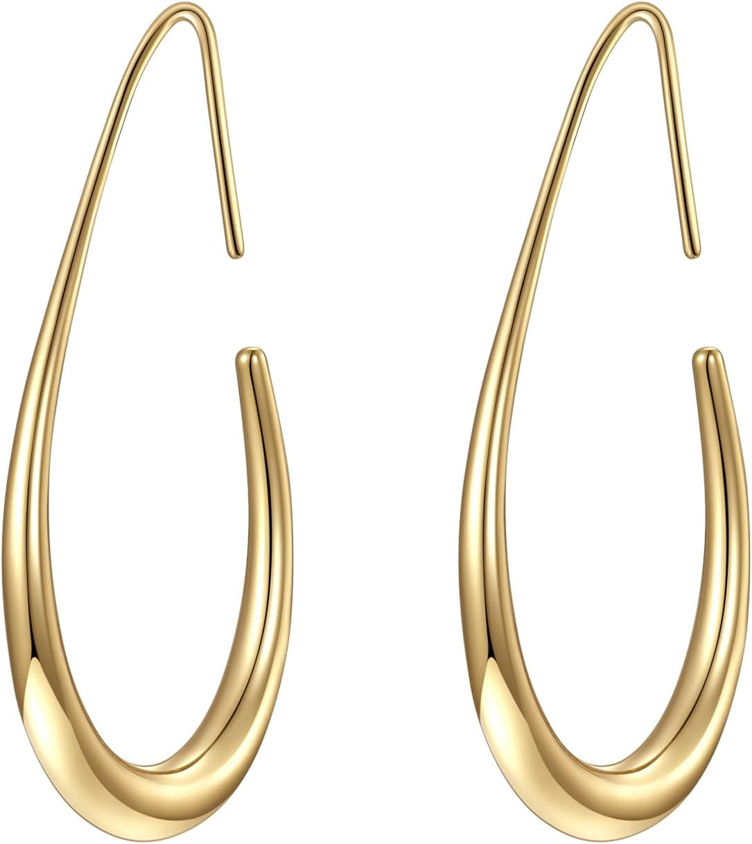 Lightweight Teardrop Hoop Earrings Women
