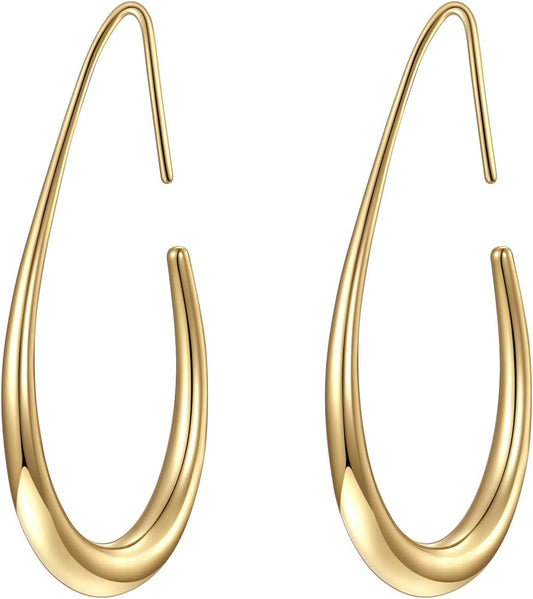Lightweight Teardrop Hoop Earrings Women