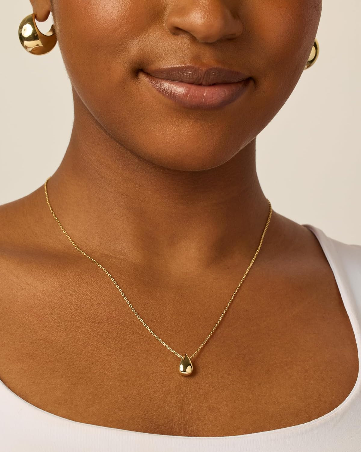 14K Gold Plated Dainty Pendant Necklace