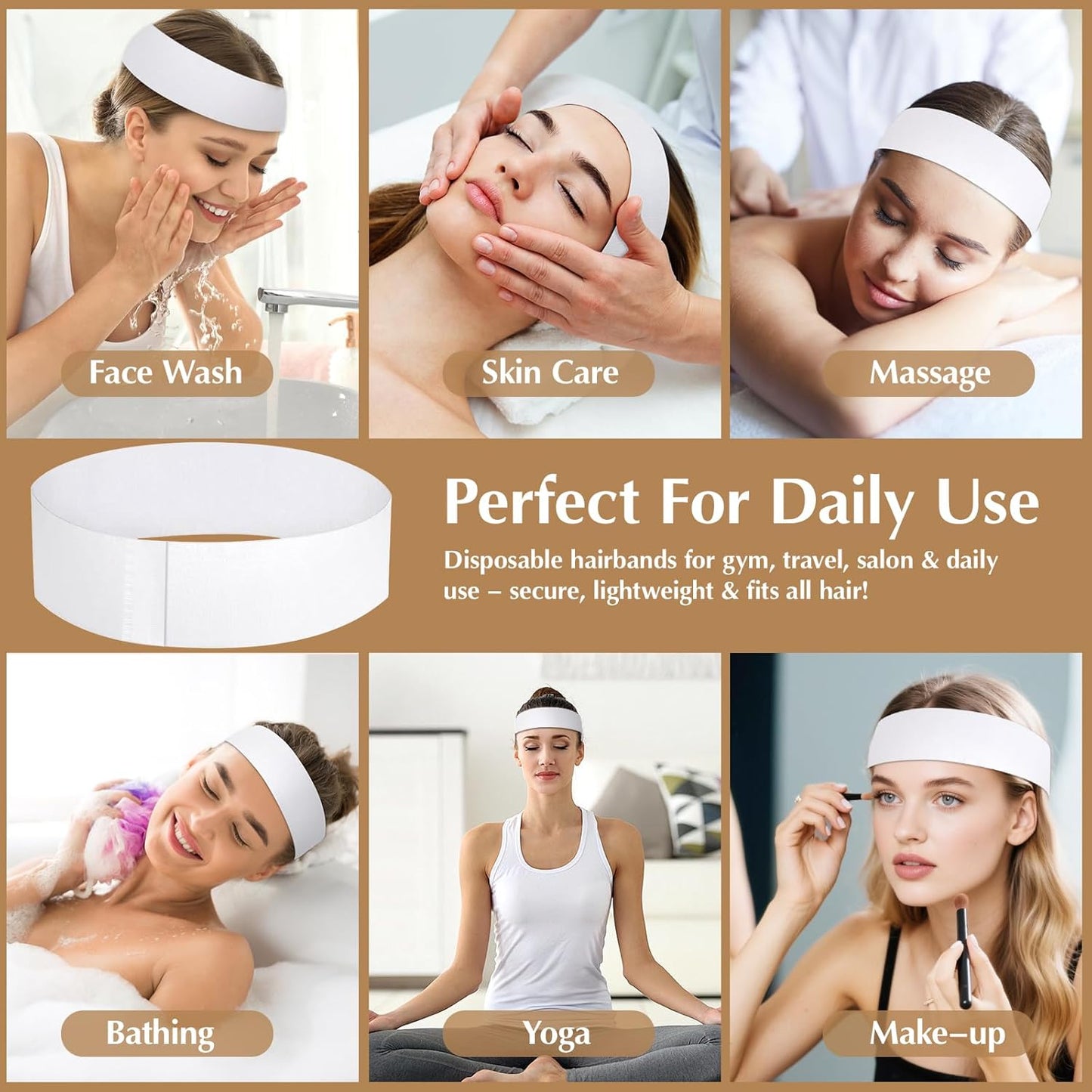 150 PCS Disposable Hairband for Women