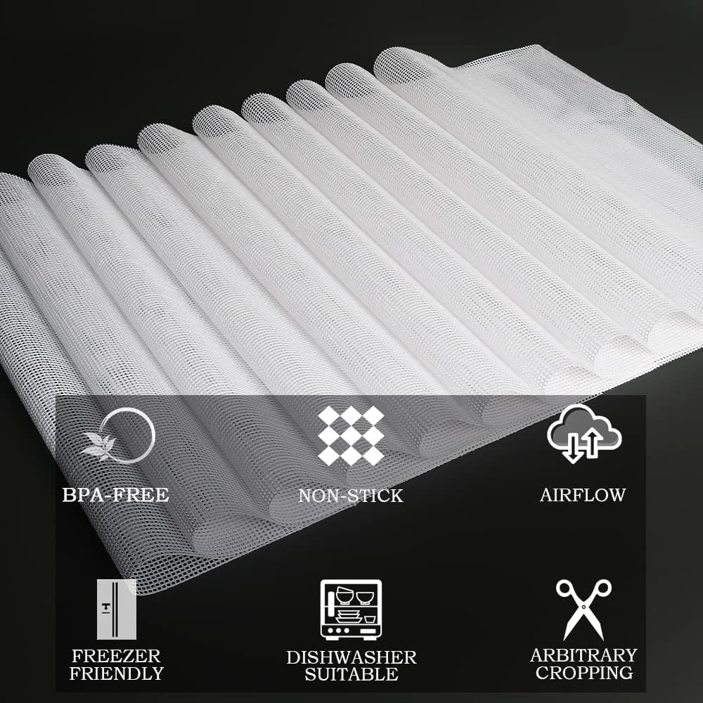 Mesh Silicone Dehydrator Sheets, 10X10 in 10 Pcs/Sets